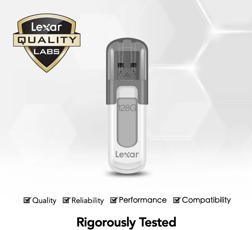Lexar 32GB 3-Pack JumpDrive V100 USB 3.2 Gen 1 Flash Drive for Storage Expansion and Backup, Up To 100MB/s Read, Gray, Pink, Blue (LJDV100032G-B3NNU)