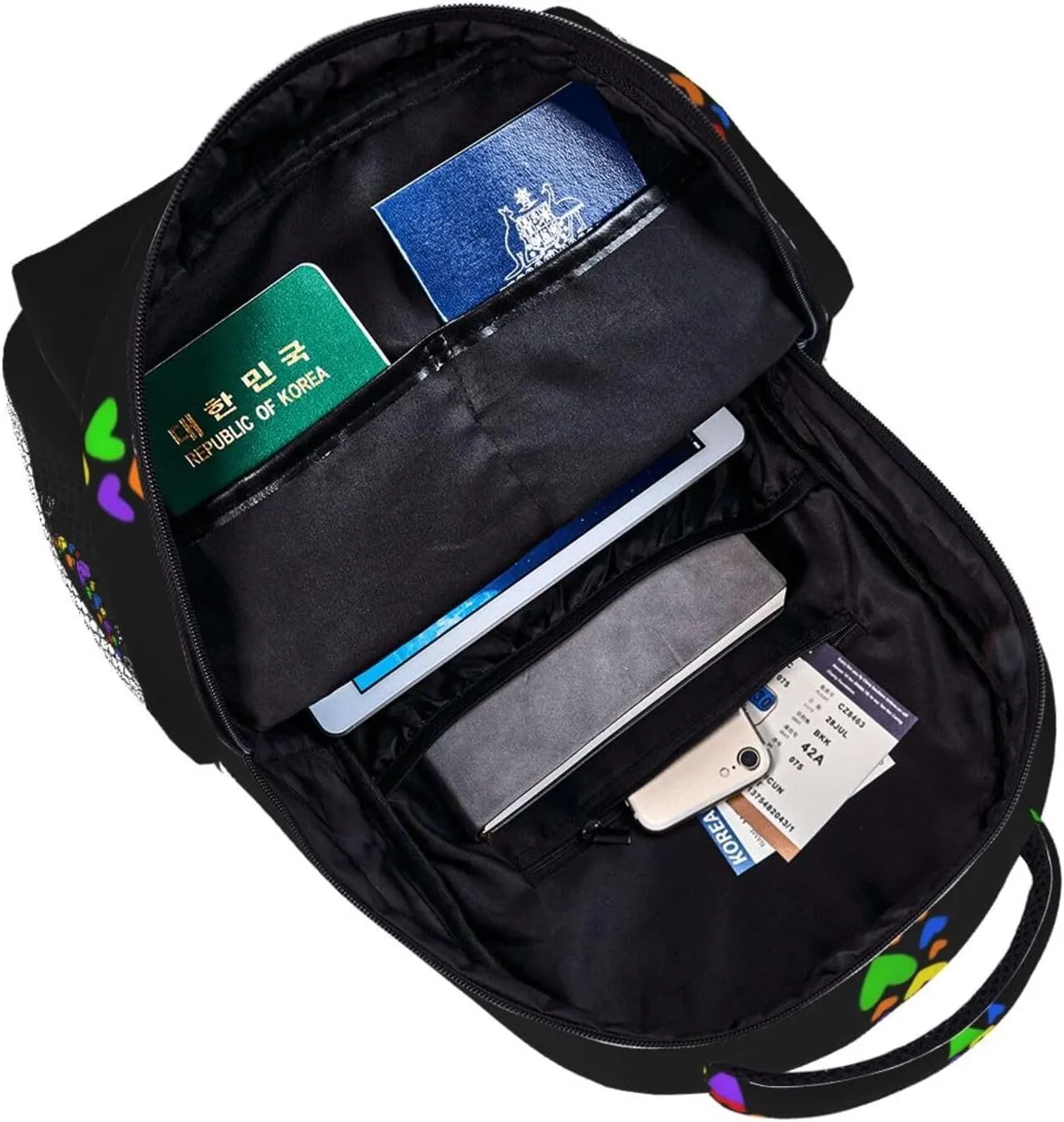 LGBT Peace Sign Gay Pride Backpack Lightweight Laptop Backpack Casual Daypack Travel Double Shoulder Bag For Women Men