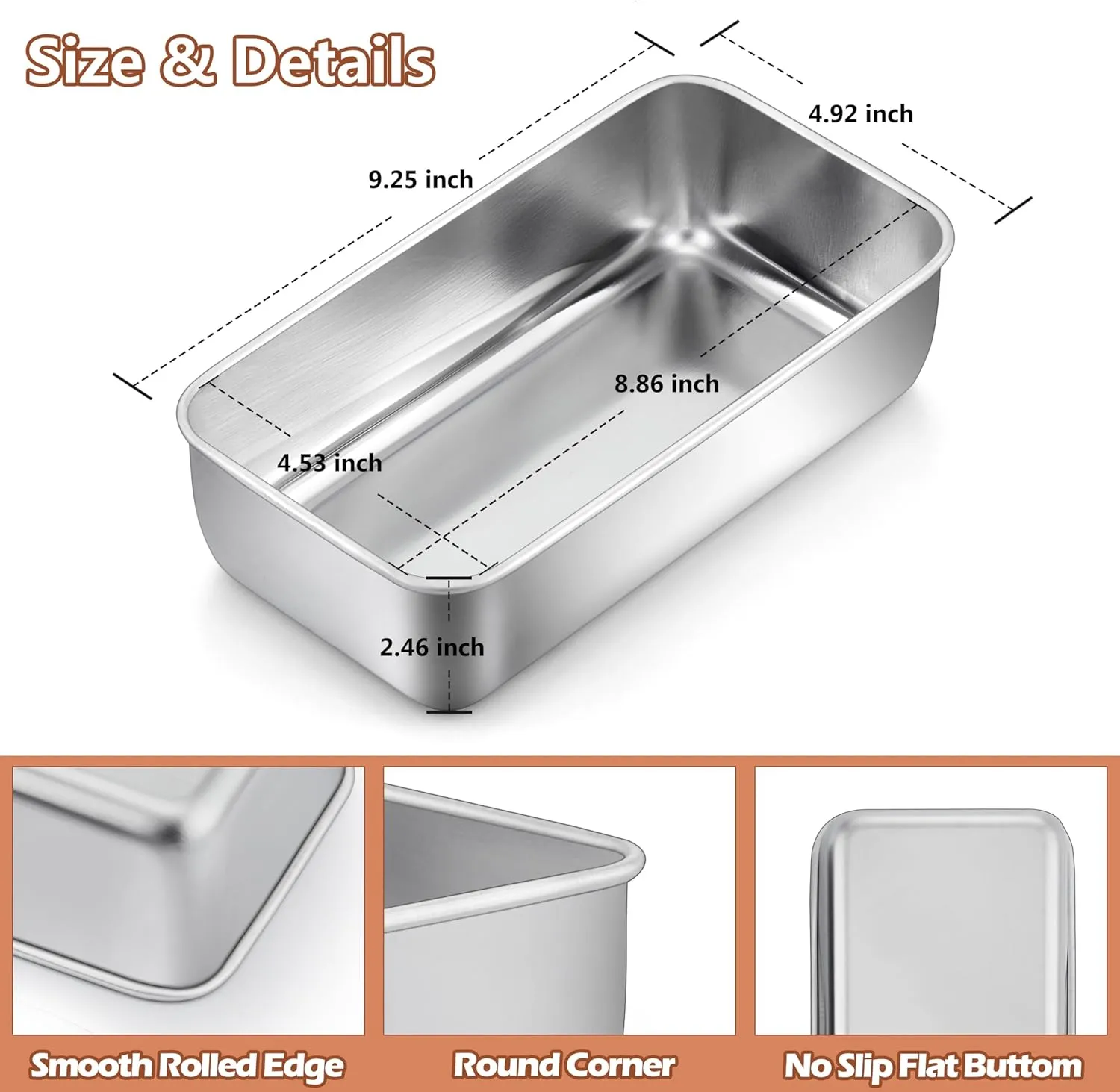 LIANYU 20 Pack Loaf Pans for Baking Bread, 9x5 Inch Bread Baking Pans, Stainless Steel Loaf Tin for Meatloaf, Banana Sourdough, Dishwasher Safe