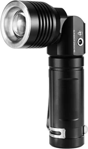 LIGHTFE Hunting Camping Night Riding Multitask Flashlight 800lm High Lumens 312 Feet Beam Distance Zoomable, DC Rechargeable, Adjustable Head