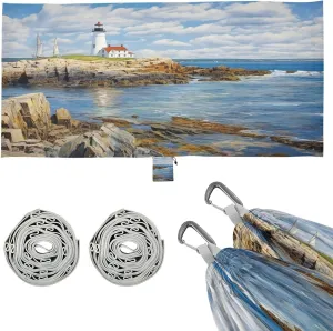 Lighthouse Camping Hammock, Single Portable Hammocks with Tree Straps & Attached Carry Bag, 330Lbs Capacity Perfect for Outside Indoor Hiking Beach Backpack Travel