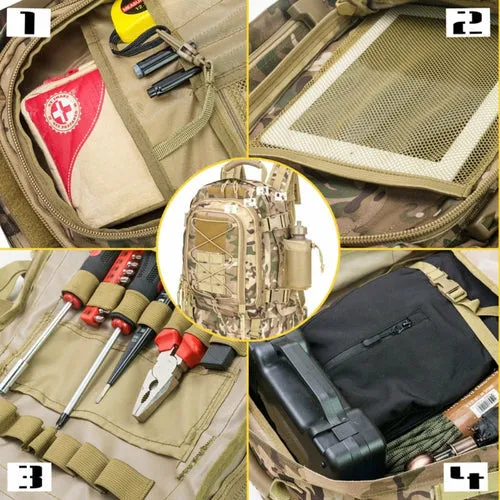 Lightweight Hiking Backpack Waterproof Bag Military Backpack for Fishing, Camping Backpack, Travel Bag Outdoor Adventure