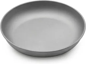 Lightweight Titanium Plate Dinner Fruit Plate Pan Food Container for Outdoor Camping Hiking Backpacking Picnic BBQ