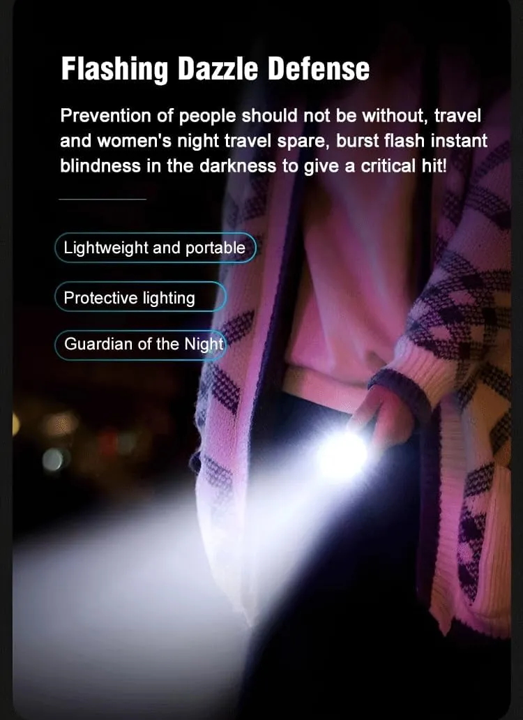 lilaBelle]【Thumb-Size Super Bright 1000LM LED Flashlight with 5000mAh Battery, Zoomable Focus Beam for s, Joggers, Home Security & Automotive Use - Portable Pocket Light Tool