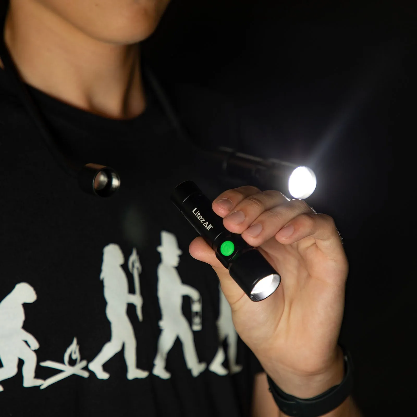 LitezAll Rechargeable 500 Lumen Bendable Neck Light
