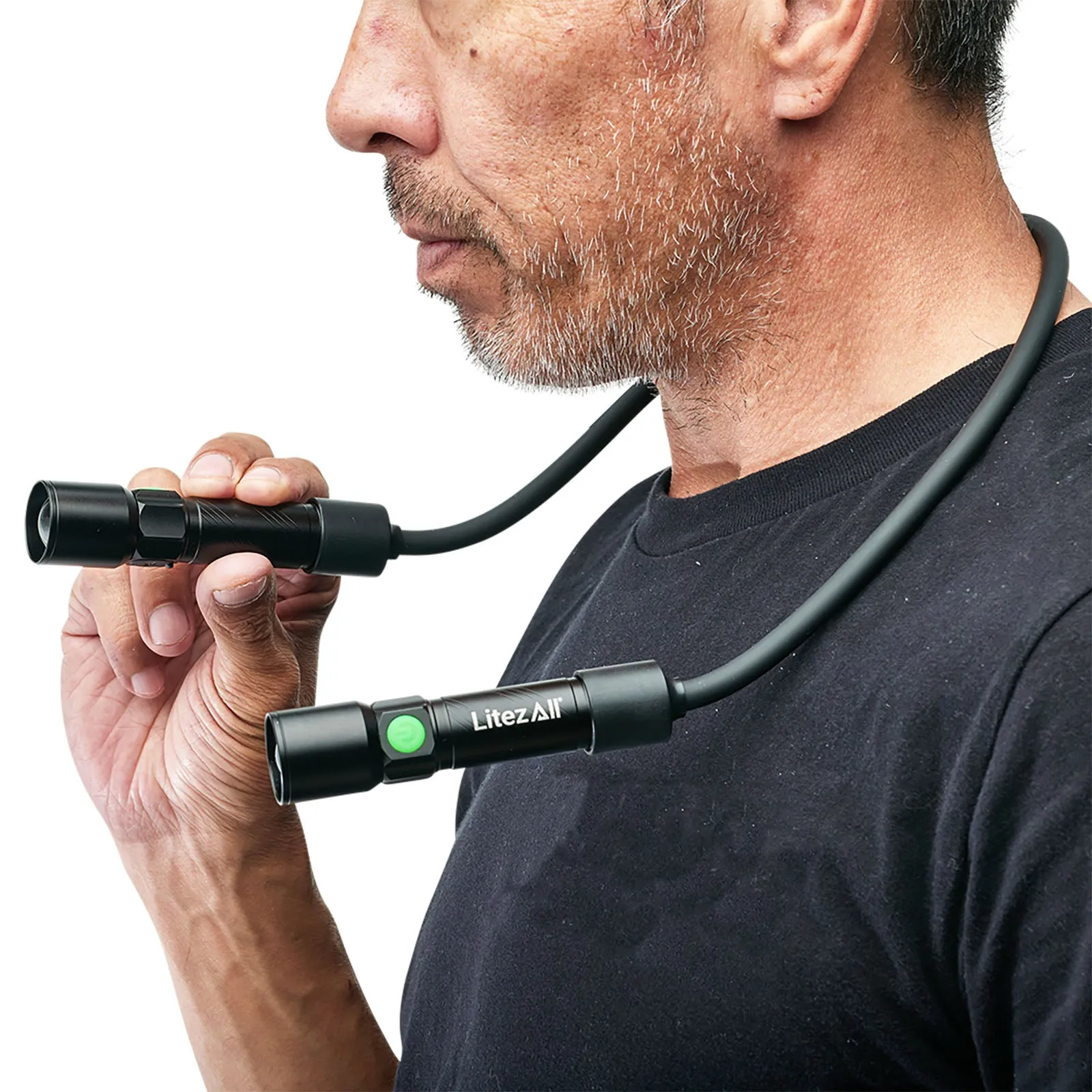 LitezAll Rechargeable 500 Lumen Bendable Neck Light