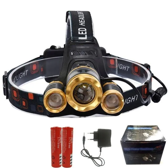 Litwod Z22 13000LM LED T6 Headlamp Head Lamp lighting Light Flashlight Torch Lanterna Fishing 18650 battery charger packing box