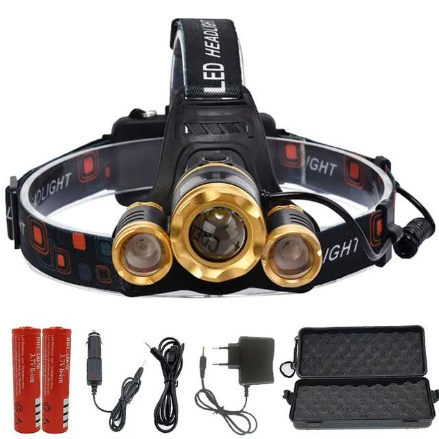 Litwod Z22 13000LM LED T6 Headlamp Head Lamp lighting Light Flashlight Torch Lanterna Fishing 18650 battery charger packing box