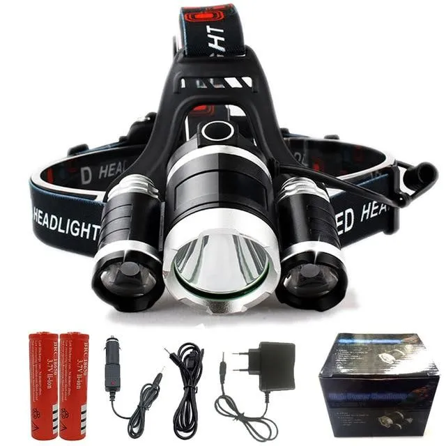 Litwod Z22 13000LM LED T6 Headlamp Head Lamp lighting Light Flashlight Torch Lanterna Fishing 18650 battery charger packing box