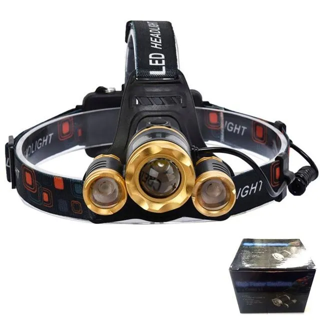 Litwod Z22 13000LM LED T6 Headlamp Head Lamp lighting Light Flashlight Torch Lanterna Fishing 18650 battery charger packing box