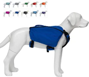Lovelonglong Dog Backpack for Hiking, Multifunctional Dog Day Pack Zippered Travel Dog Saddle Bag Outdoor Hiking Backpack with 2 Capacious Side Pockets for Small Medium Large Dogs RoyalBlue M