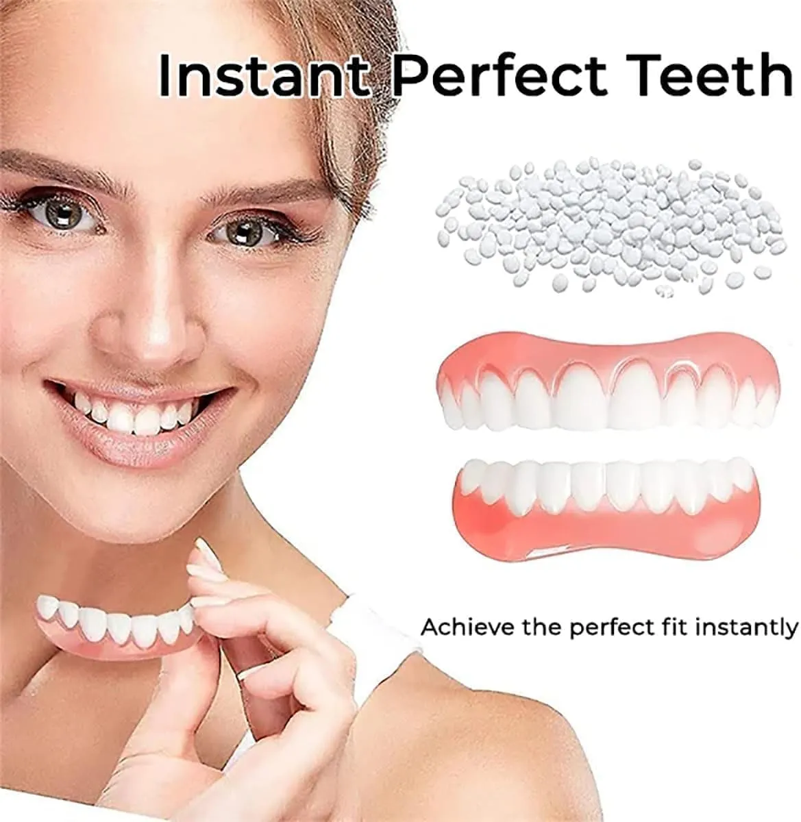 Lumogaze Dentures, Smileasego Premium Dentures, Glidewellpd Premium Denture, Advanced Full Denture Set, Silicone Reline Denture Set (2PCS)