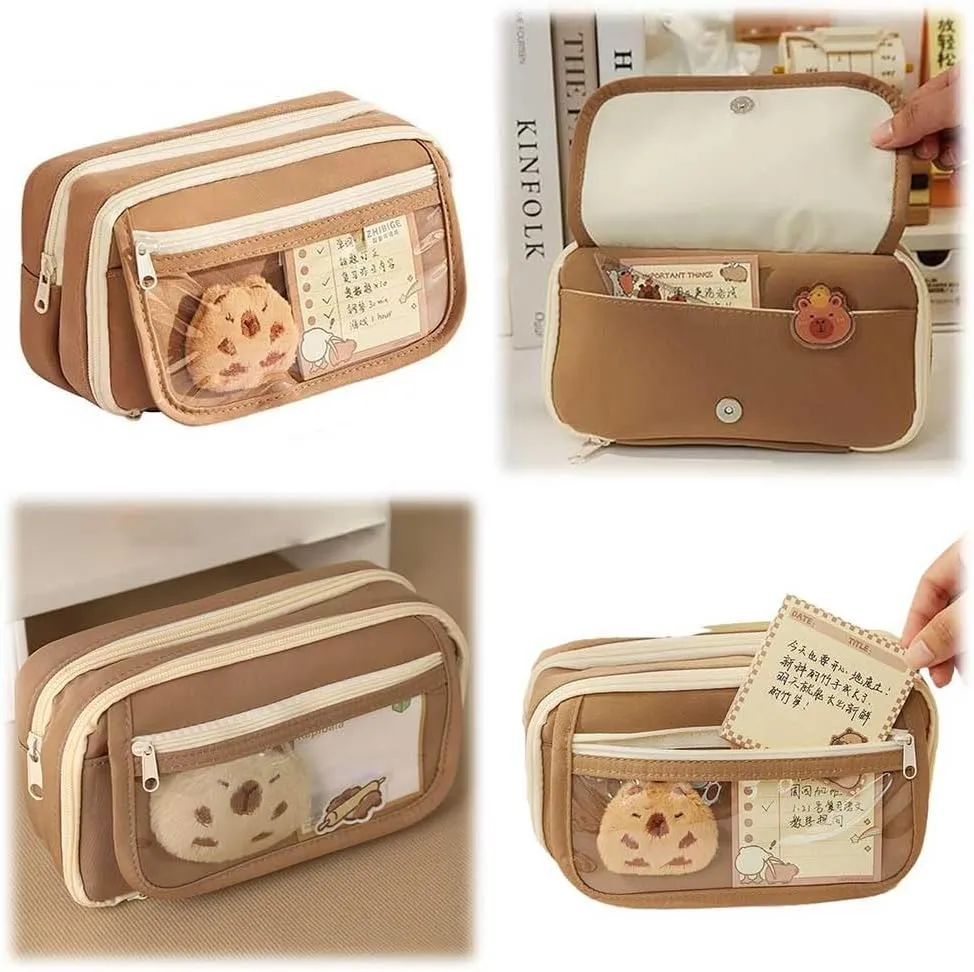 Lushandy Capybara Backpack, Cute Capibara Backpacks Kawaii Kapibara Stuff Large Cartoon Capybara Bag Ita Bag