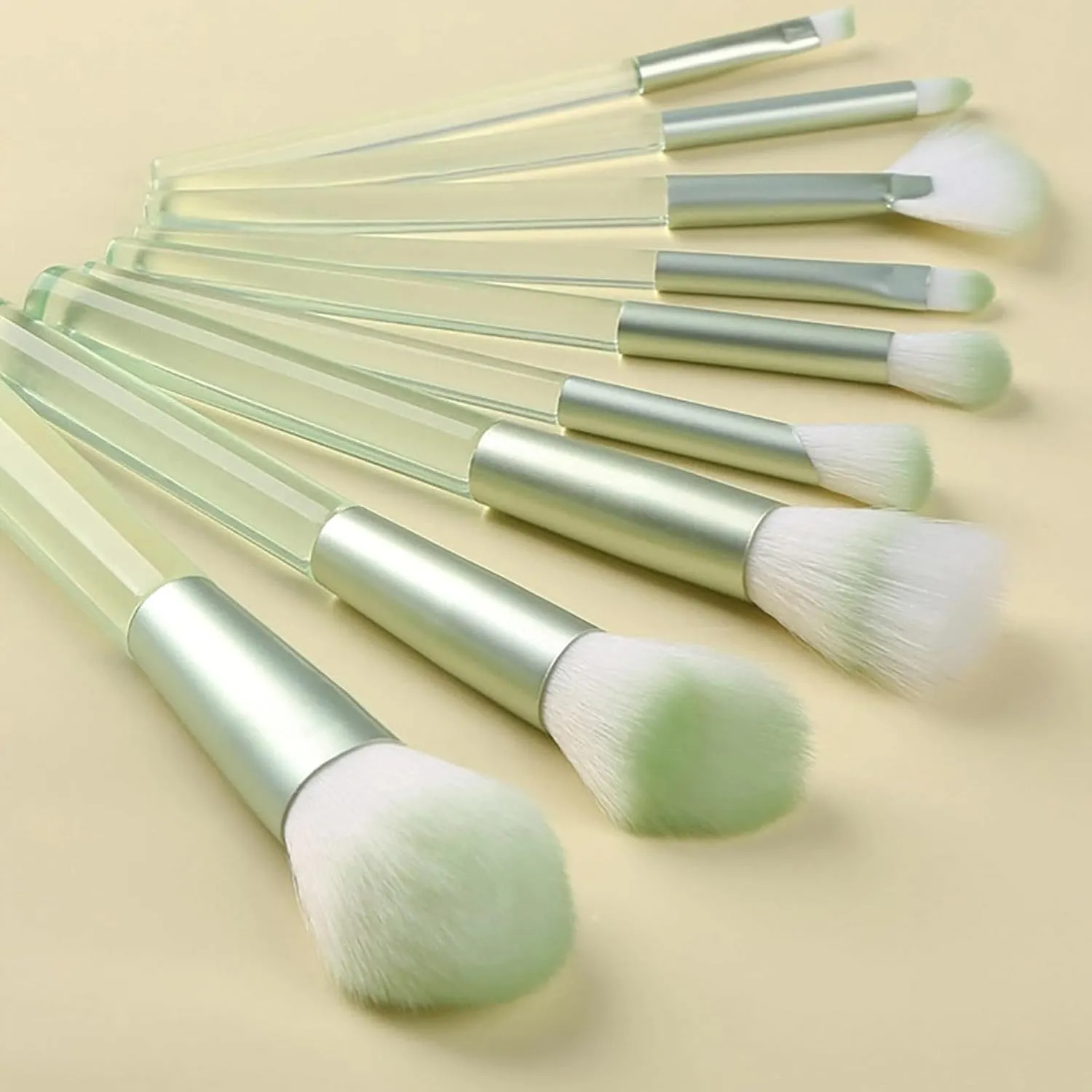 Makeup Brush Set with Organizer Bag, 9 Pcs Professional Synthetic Flat Foundation Brush,Powder Eyeshadow Concealer Eyeliner Blending Contour Brush Set,Gifts for Mom