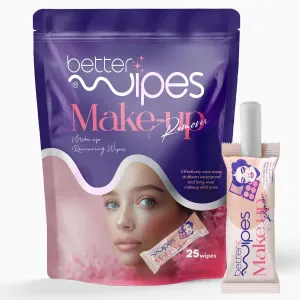 Makeup Remover Wipes - Extra Thick, Alcohol-Free Makeup Wipes for Face | Removes Waterproof Makeup, Dirt, Oil | Hypoallergenic, Individually Wrap Face Clean Wipes | Travel Size | 25 Wipes