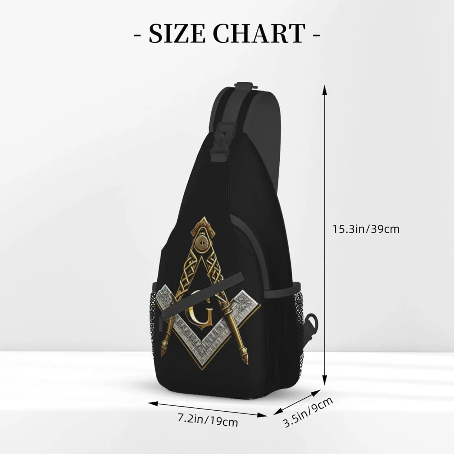 Master Mason Masonic Outdoor Cross-body Shoulder Bag, Unisex Backpack For Women Men Young Hiking Travel