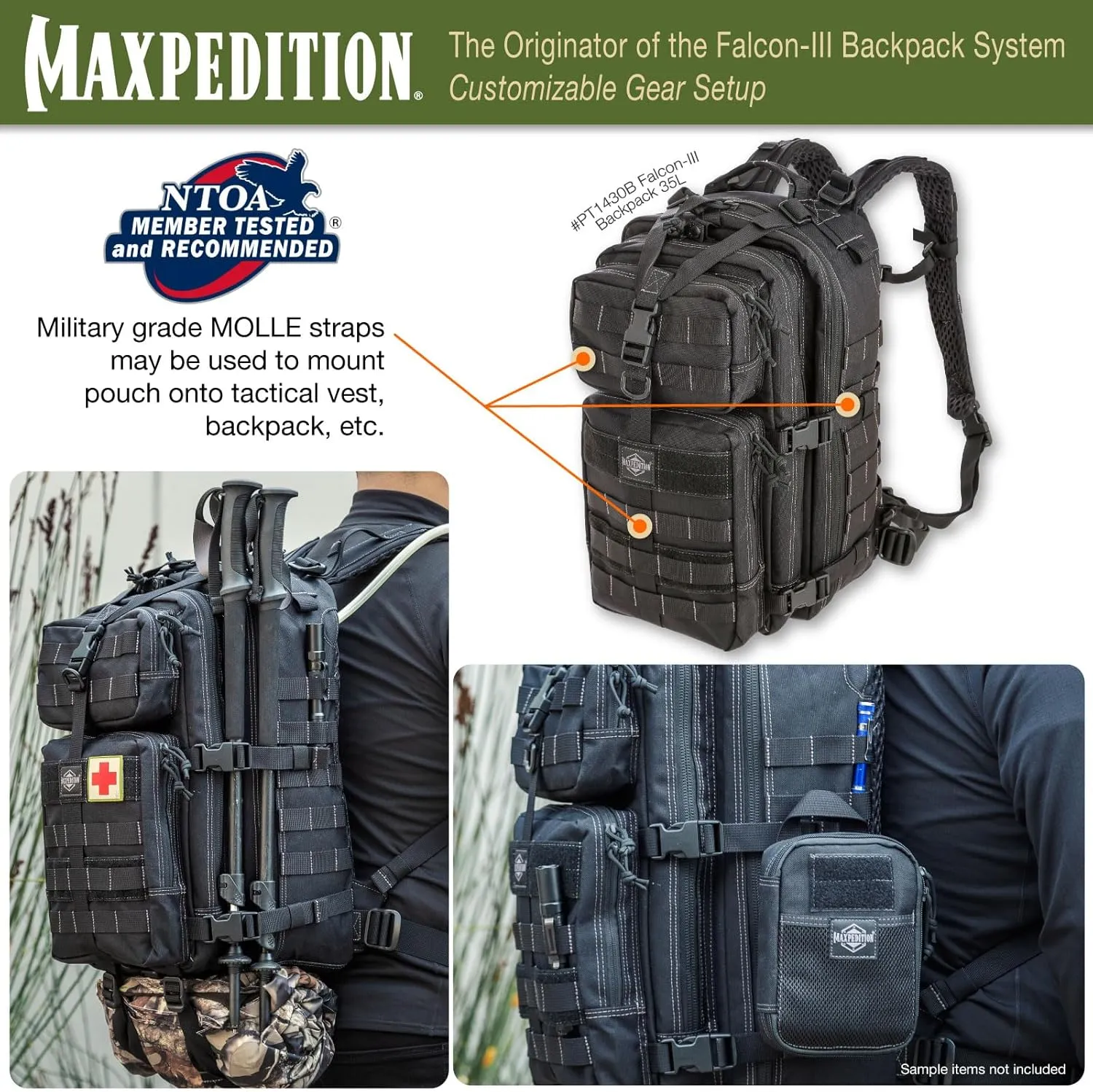 MaxpeditionFalcon-III™ Backpack (Black)