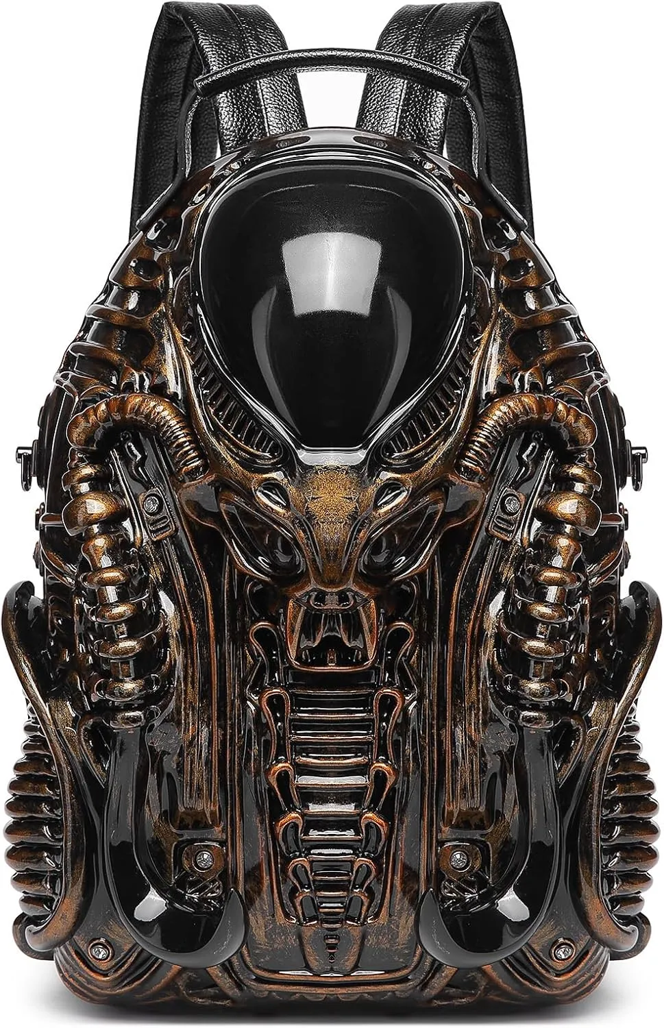 Men 3D Xenomorph Shaped Backpack Y2K Punk Cool Predalien Handbag Women PVC Unique Novelty Alien Purse