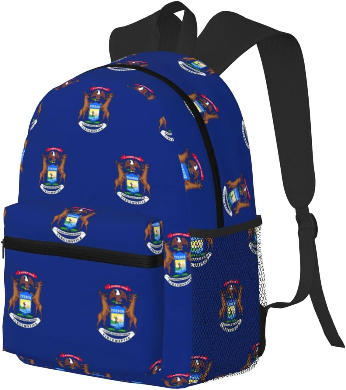 Michigan State Flag Men Women Office Laptop Backpack,Work Bag 15.7 Inch Business Travel Bags Large Capacity