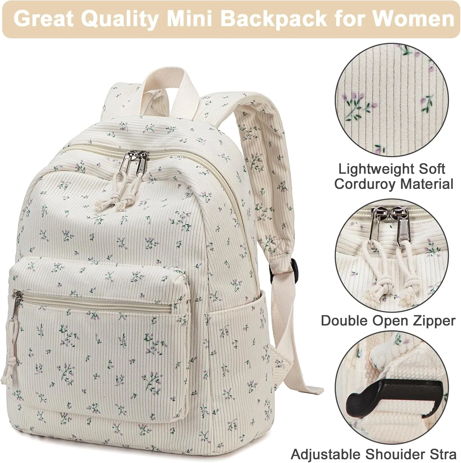Mini Backpack Women Girls Water-resistant Small Backpack Purse Shoulder Bag for Womens Adult Kids School Travel
