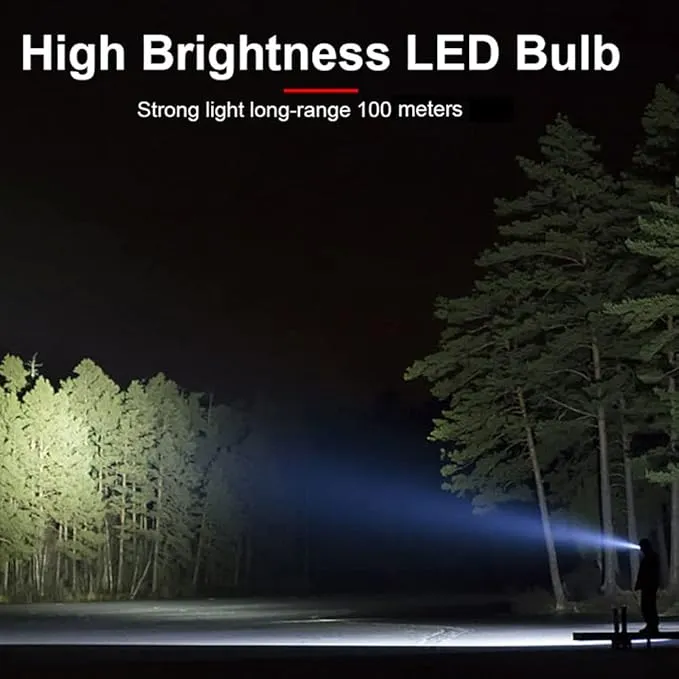 Mini Flashlight Powerful,Super Bright Small Flash Light, Zoomable 5 Modes Pocket Flashlight, Waterproof Adjustable Brightness for Camping, Running and Emergency