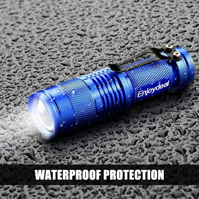Mini LED Flashlights 5 Pack Pocket Pen Flashlight Ultra Bright 350 Lumens Waterproof Zoomable Flashlight with 3 Mode for Kids Camping Cycling Hiking Emergency Torch Light
