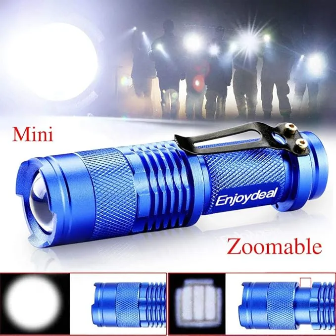 Mini LED Flashlights 5 Pack Pocket Pen Flashlight Ultra Bright 350 Lumens Waterproof Zoomable Flashlight with 3 Mode for Kids Camping Cycling Hiking Emergency Torch Light