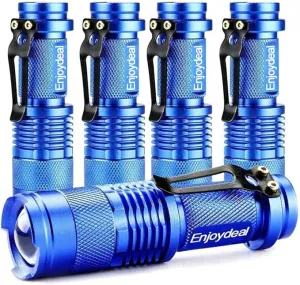 Mini LED Flashlights 5 Pack Pocket Pen Flashlight Ultra Bright 350 Lumens Waterproof Zoomable Flashlight with 3 Mode for Kids Camping Cycling Hiking Emergency Torch Light