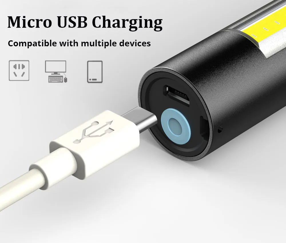 Minimalist and stylish Rechargeable Flashlight - 3 Modes Zoomable