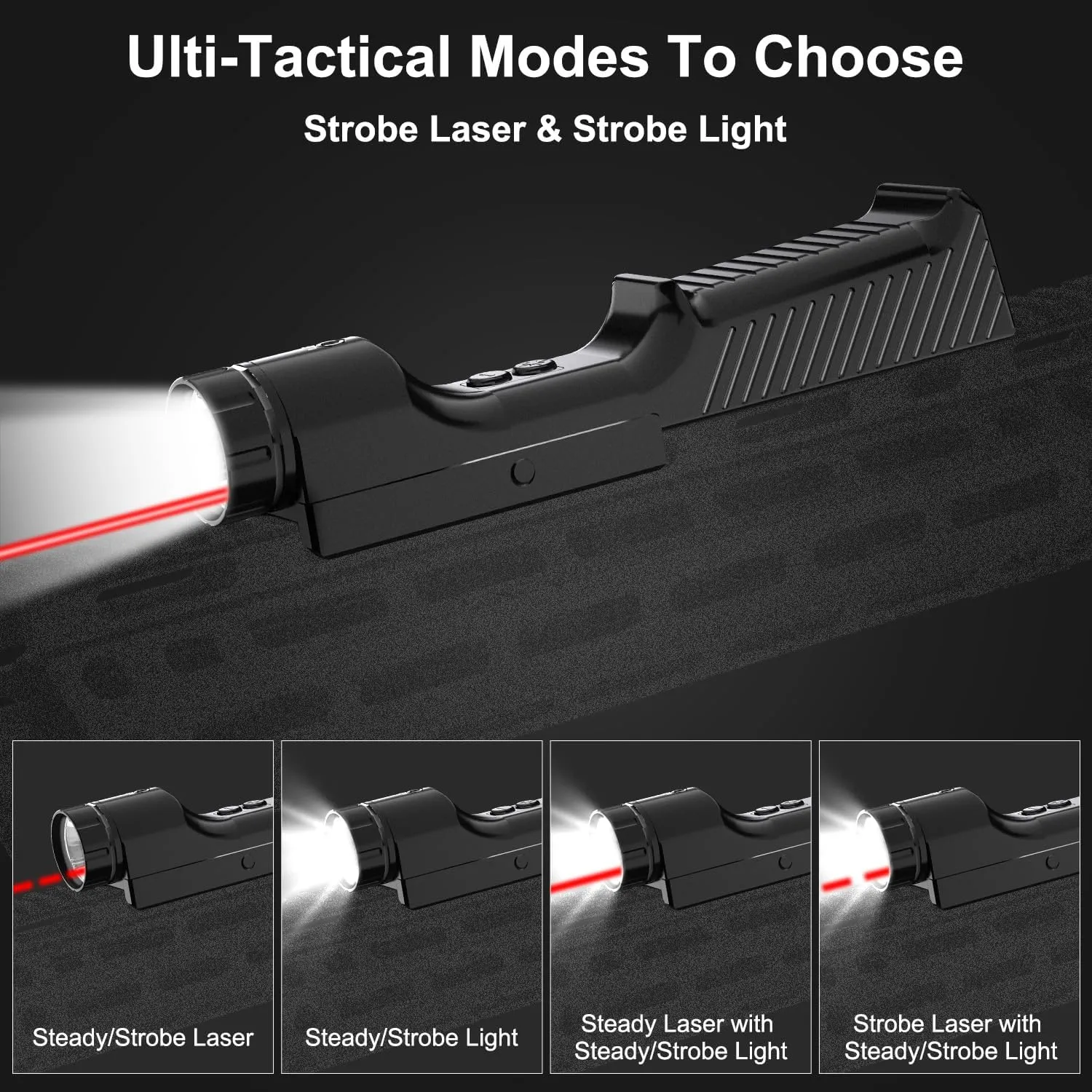 MLOK Red/Green/Blue Laser Sight with 1000 Lumens Flashlight