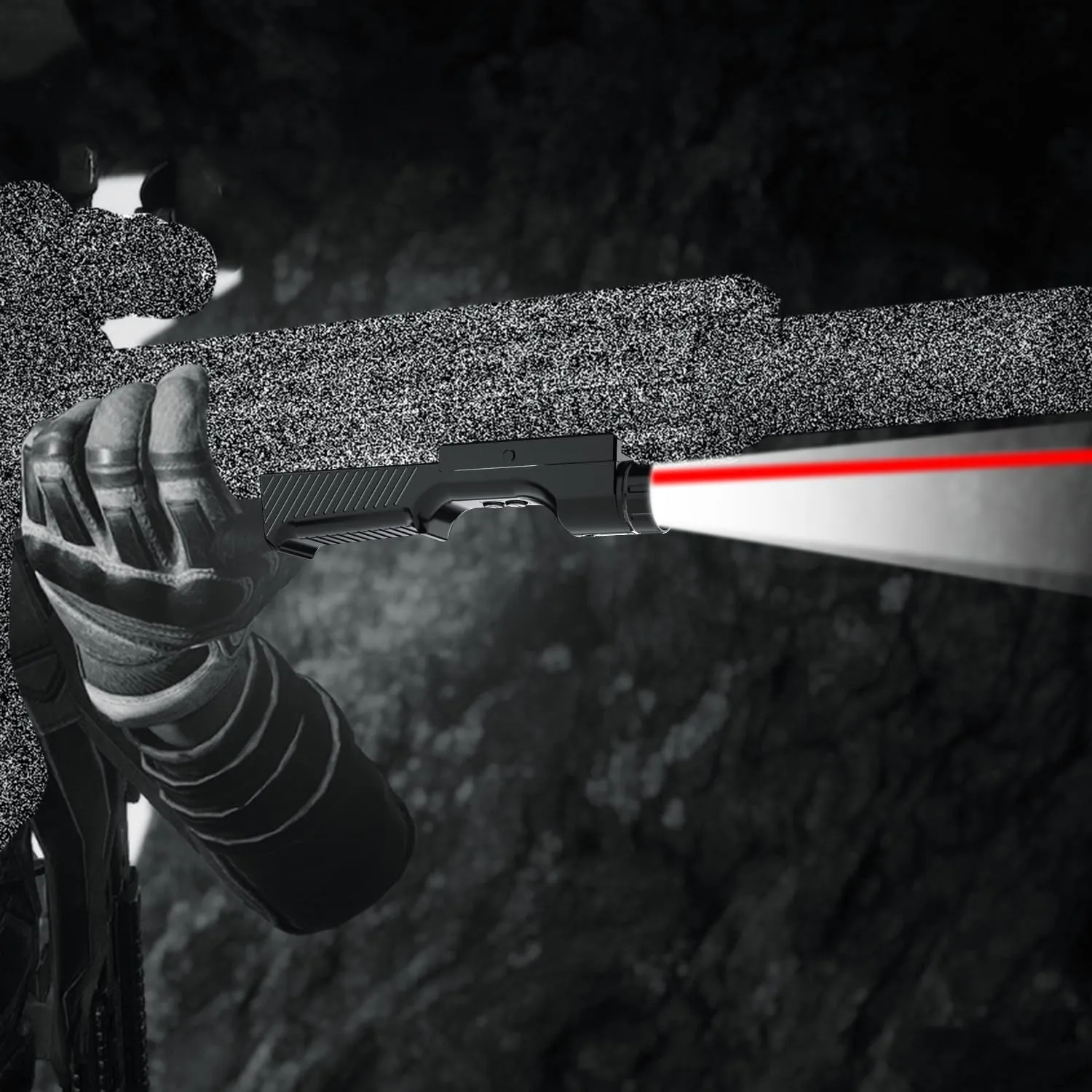 MLOK Red/Green/Blue Laser Sight with 1000 Lumens Flashlight