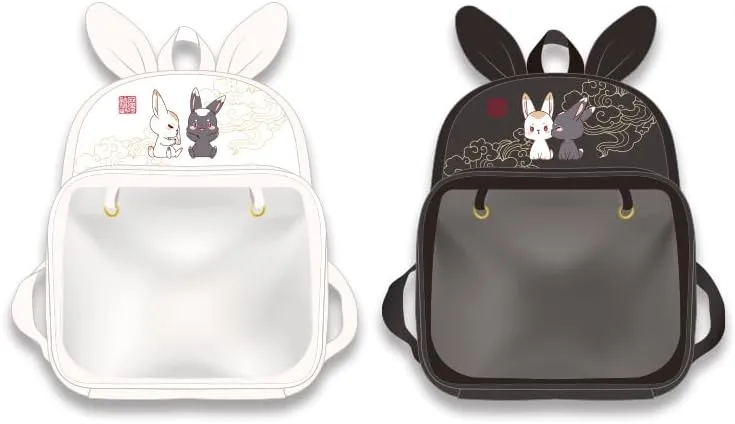 Mo Dao Zu Shi The Founder of Diabolism Wei Wuxian Lan Wangji Rabbit Backpack Shoulder Bag Backbags (Black,35cm)
