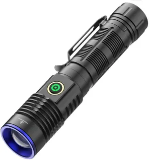 MODOAO LED Flashlights High Lumens 5 Colors Mini Flashlight Whit cip for Camping, Hiking, Walking Emergency Tactical Flashlights Zoomable with 4 Modes for Outdoor Use Powerful Handheld Flashlights