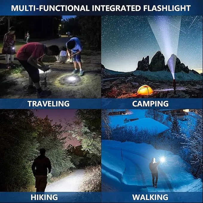MODOAO LED Flashlights - High Lumens Camping Flashlights with COB Sidelight, Zoomable Beam - Powerful and Bright for Outdoor Use (2 Pack)