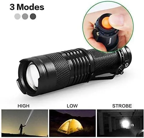 MODOAO Red Light Flashlight, 3 Modes Red Led Flashlight, Focus Zoomable,Use in Night Observation and Outdoor Activities for Camping, Hiking, Night Vision (5)