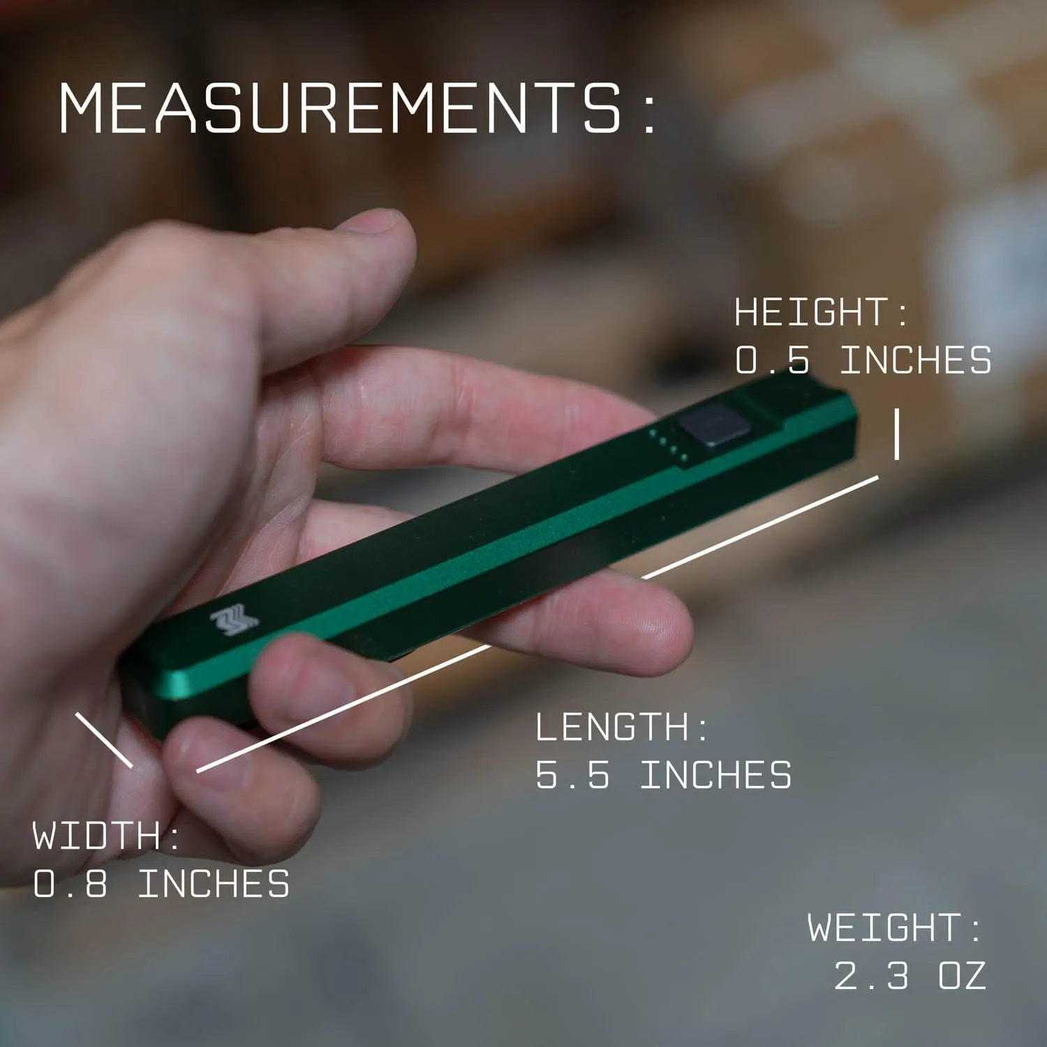 Monstrum Tracer Pen 1000 Lumens Slim Pocket Flashlight | Forest Green