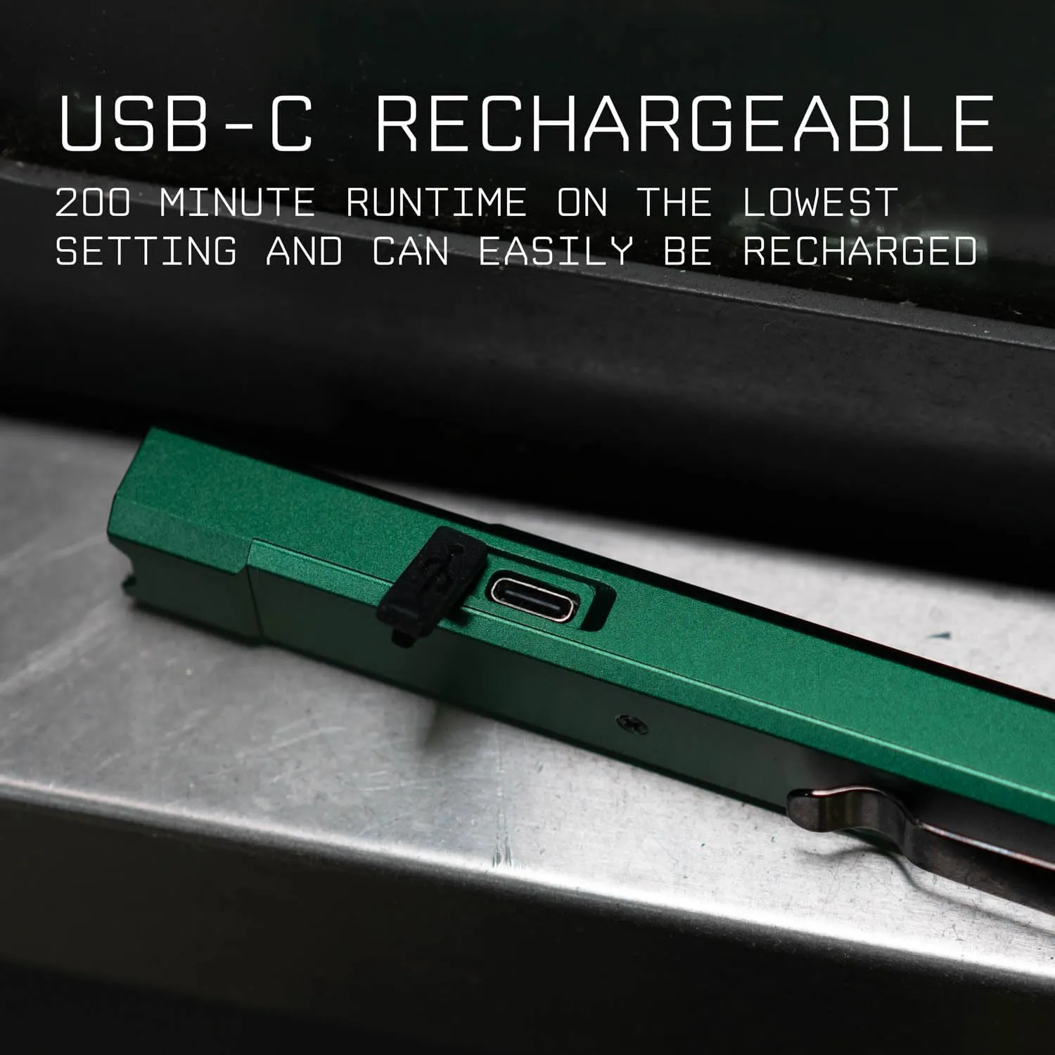 Monstrum Tracer Pen 1000 Lumens Slim Pocket Flashlight | Forest Green