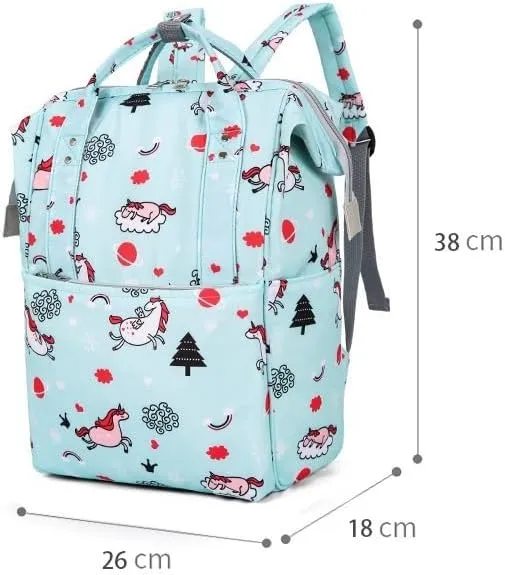 Mother And Baby Mommy Bag Oxford Cloth Waterproof Cloth Printed Mother's Diaper Ready To Give Birth Bag With Large Capacity(Taro Purple)