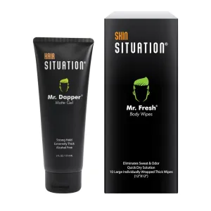 Mr. Dapper Matte Gel and Mr. Fresh Body Wipes