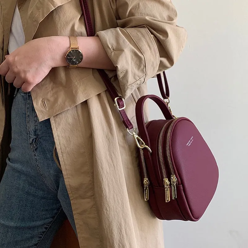 Multi-Compartment Lightweight Crossbody Bag