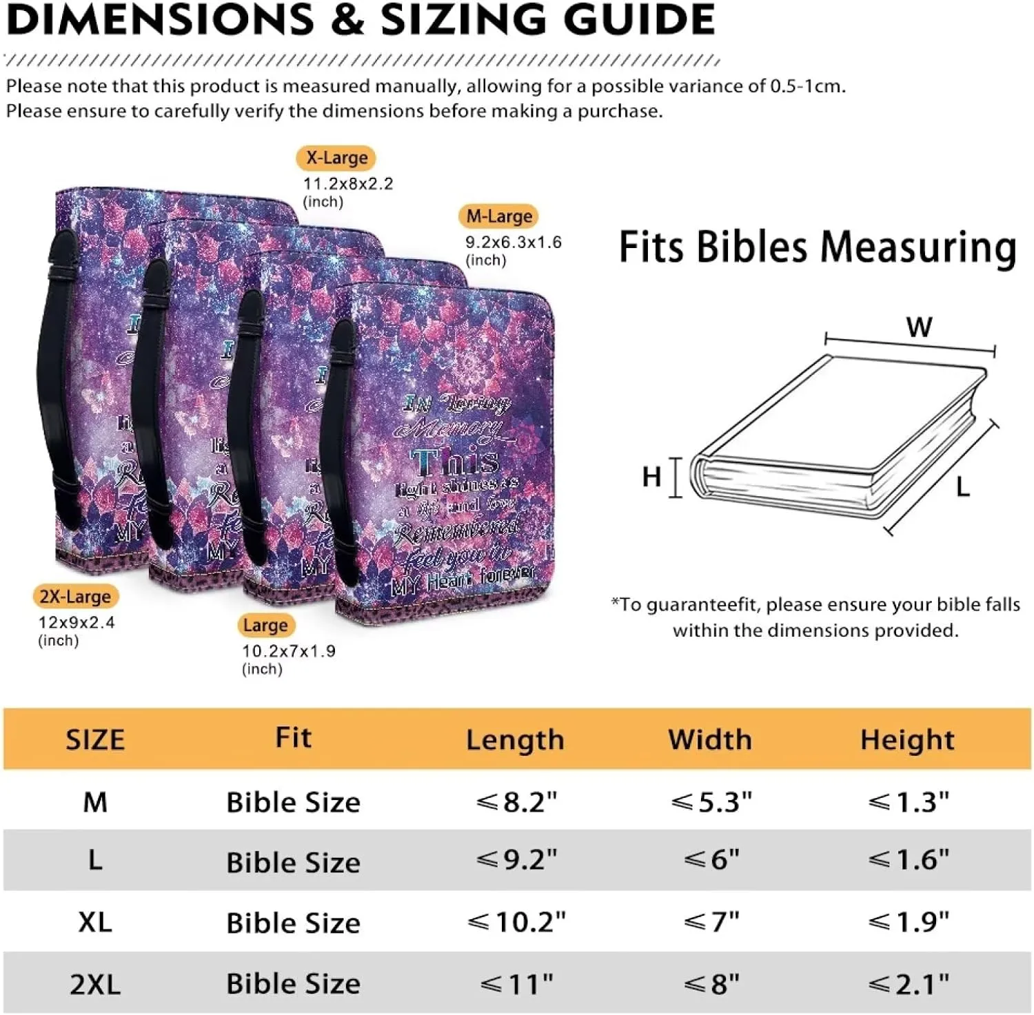 Mumeson Bible Covers for Women Leather Bible Carrying Case Organizer Bag Standard Size Large Capacity Bible Holder