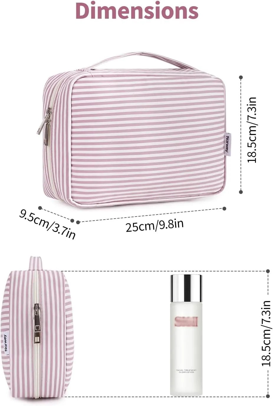 Narwey Hanging Travel Toiletry Bag Cosmetic Make up Organizer for Women and Girls Waterproof