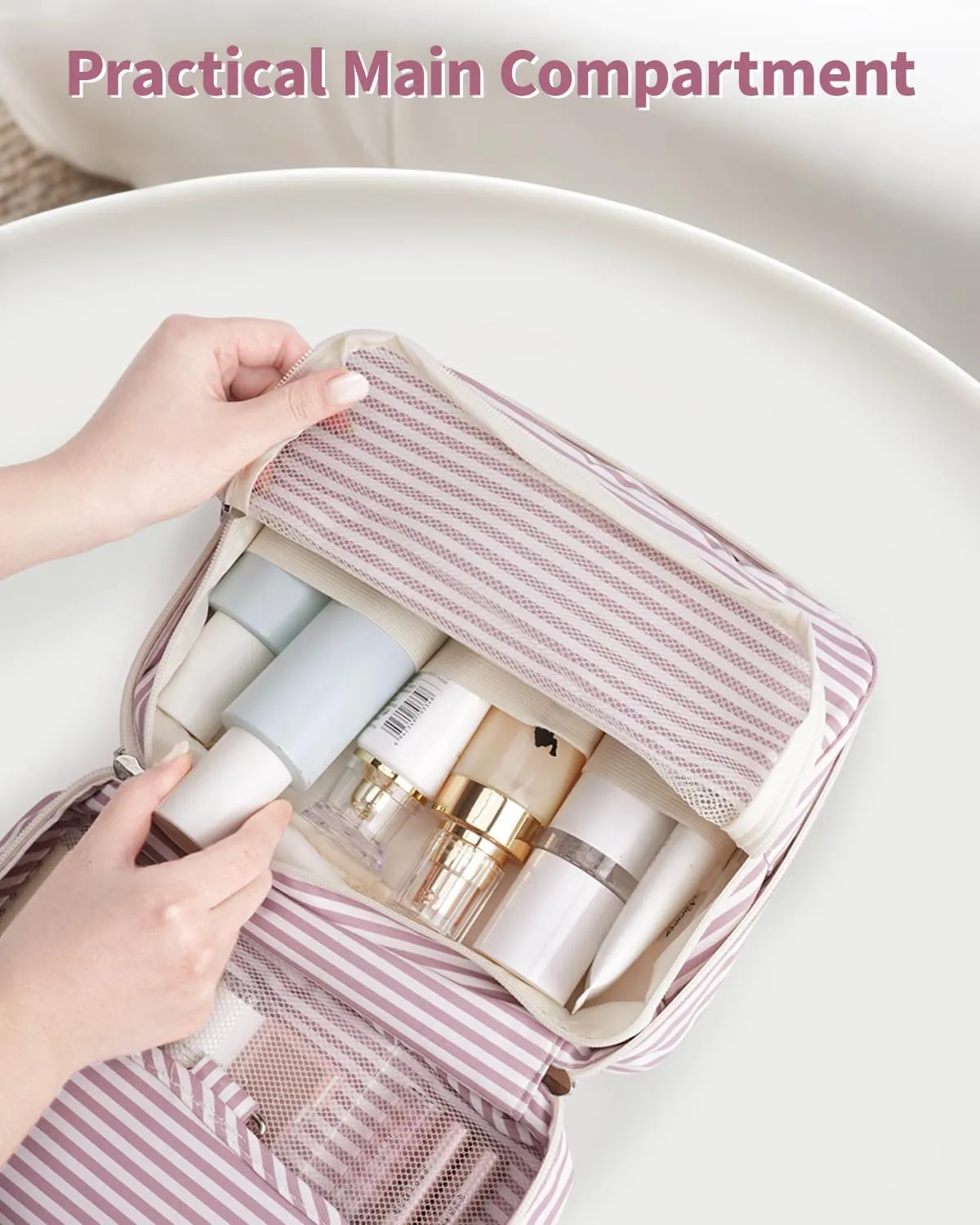 Narwey Hanging Travel Toiletry Bag Cosmetic Make up Organizer for Women and Girls Waterproof