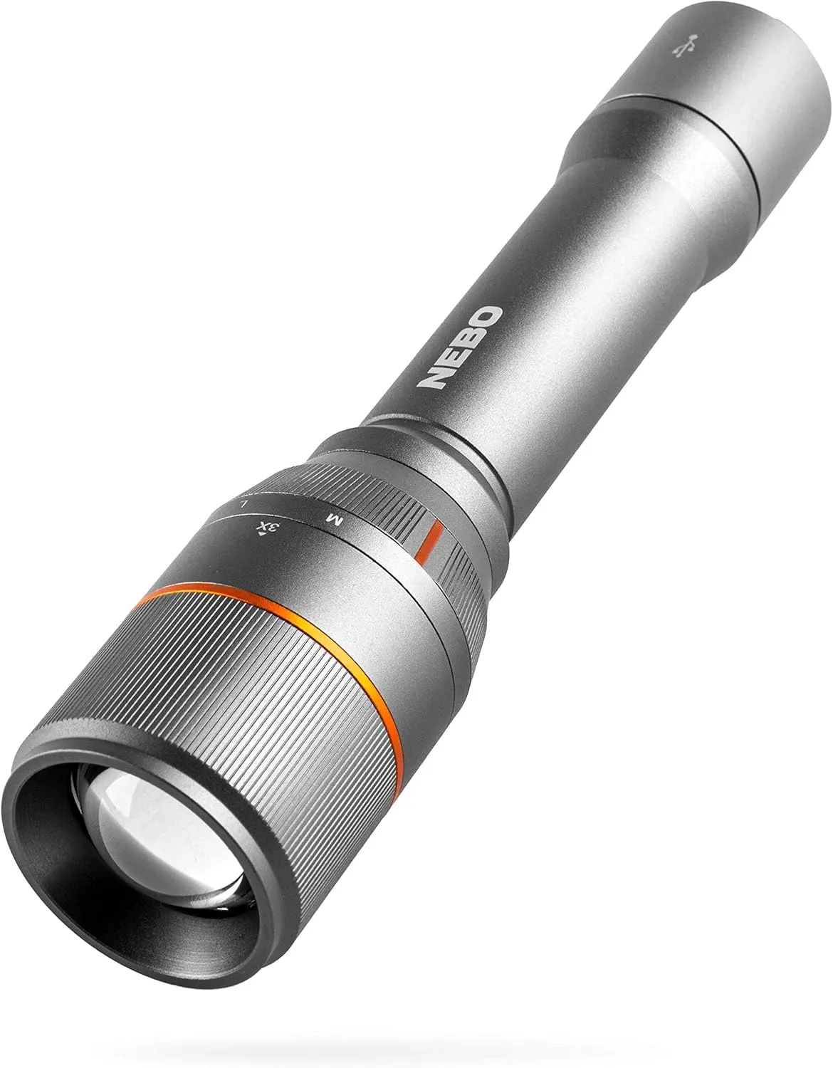 NEBO Davinci 3500 | Rechargeable 3500 Lumen Handheld Flashlight with Power Bank , Black