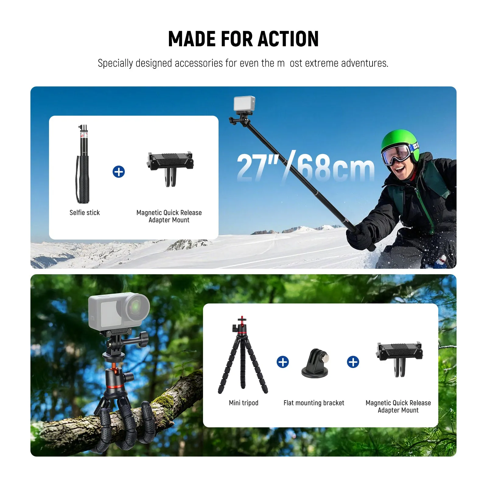 NEEWER GP-51 35 in 1 Action Camera Accessories
