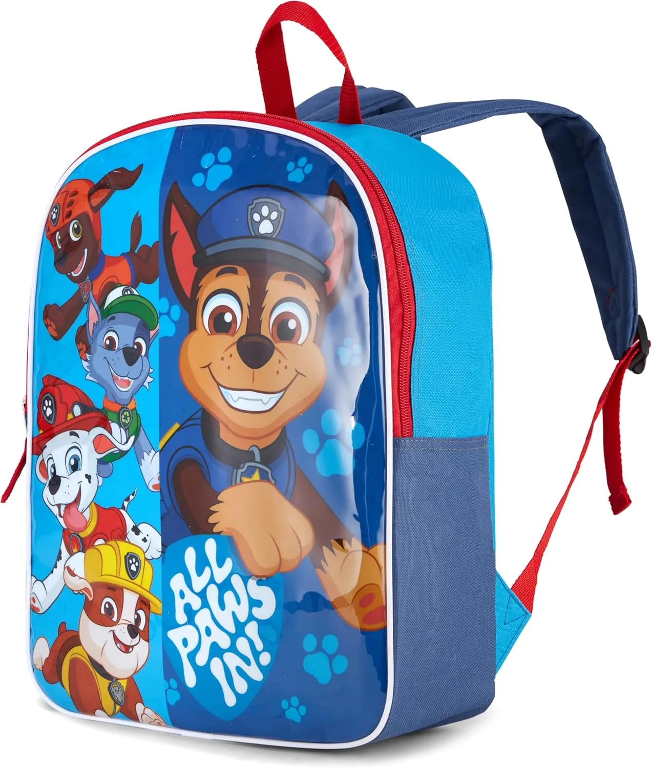 Nickelodeon Paw Patrol Backpack for Kids 15" | Cool Bookbag for Boys | Padded Straps & Large Zip Compartment | Back to School Supplies