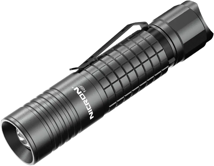 NICRON 800 Lumen N8F Flashlight with 5 Modes,Zoomable LED Flashlight with Rechargeable Battery and Micro-USB,IP65 Waterproof and Dustproof,Suitable for Camping,Hiking,Fishing, Jogging,Outdoors