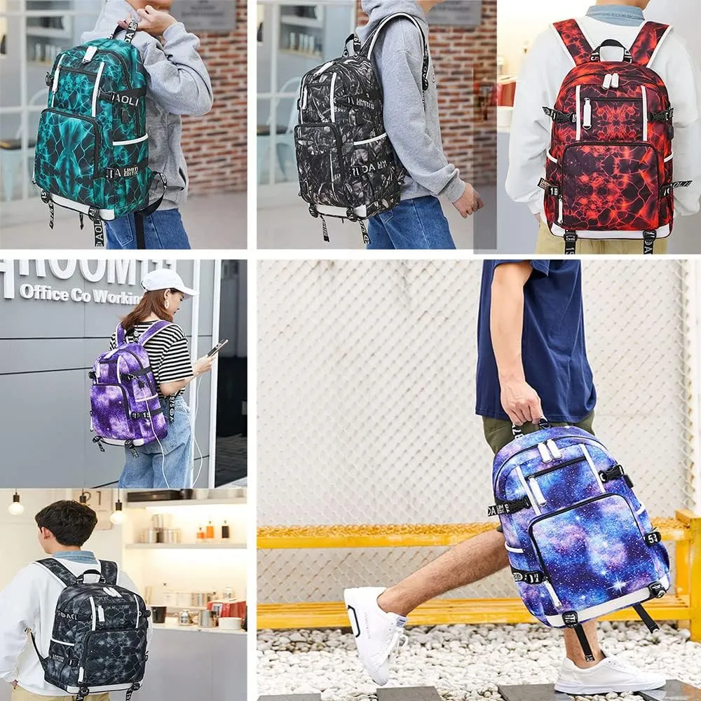 No. 30 Basketball Player Multifunctional Backpacks Sports Fan Bookbag Travel Student Backpack (Q4)