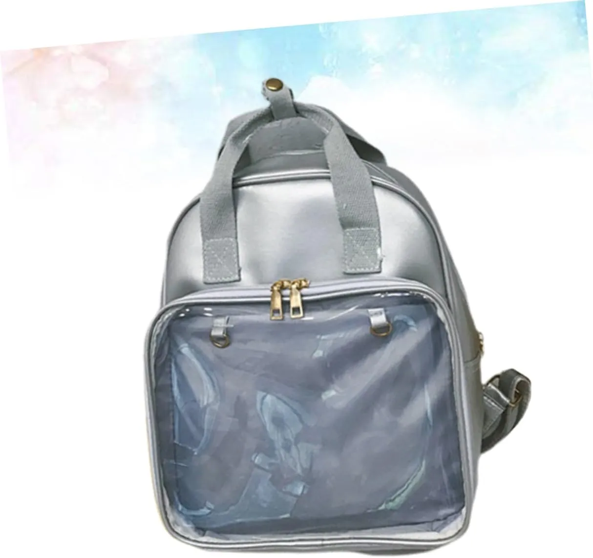 NOLITOY Candy Backpack for Girls School and Girls School Backpack Pvc Satchel Comfortable Straps Fashion Book Bag for Women (grey)