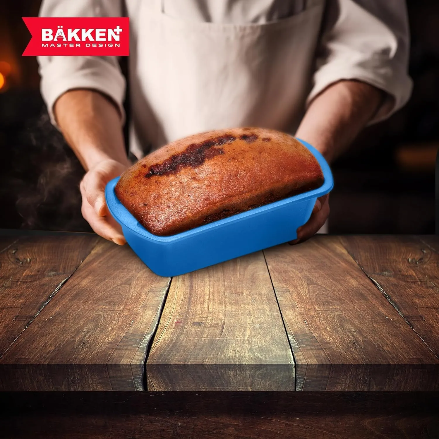 Nonstick Loaf Pan Set Pack of 4, 7" to 11" Large Baking Bread Pan, Oven Safe Up to 450°F, PFOA, PFOS, PTFE Free, Space Saving Stackable Design, Stain Resistant, Dishwasher Friendly, Blue Marble